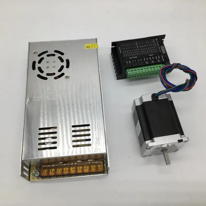 1PCS Nema23 Stepper Motor Driver With 200W Power supply kit 57*56mm 3A