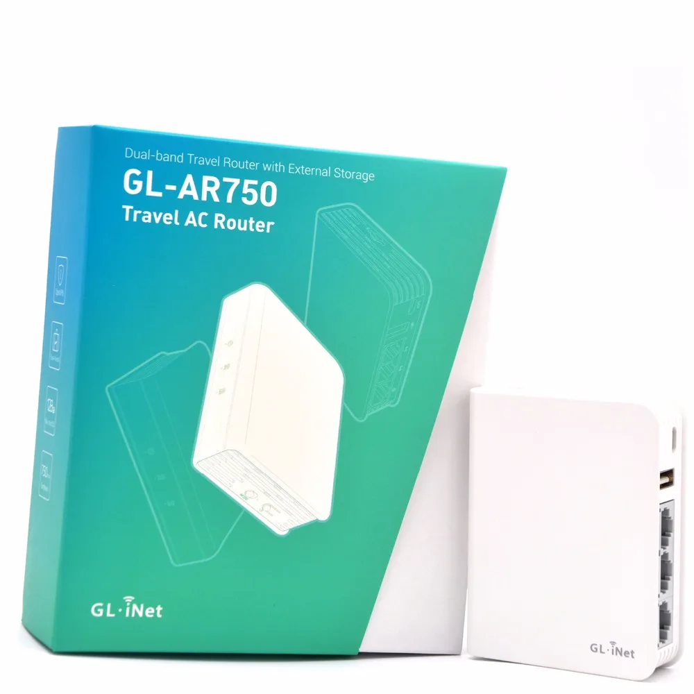 

GL.iNet GL-AR750 802.11AC 750Mbps Mini Wireless WiFi Router Dual-Band OPENVPN Travel 5GHz LEDE OPENWRT Router USB+Micro SD Slot