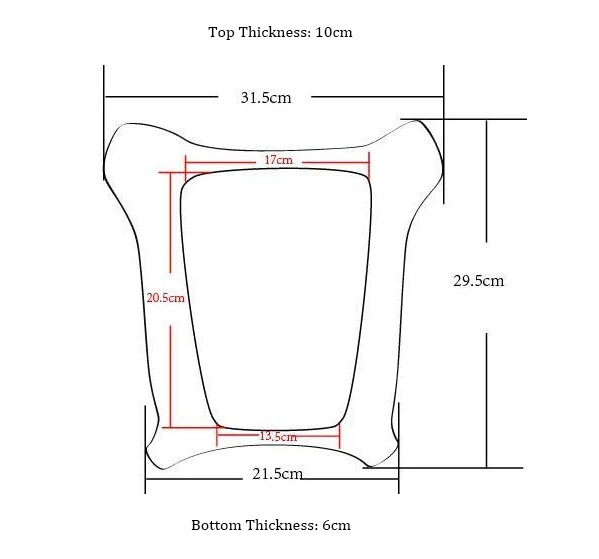 2 top thickness 10cm, bottom thickness 6cm