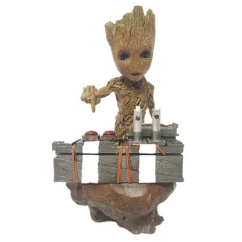 

3D Creative Resin Action Figures Creative DJ Tree Man Statues Collectible Model Toy Home Decoration Gifts Drop Shipping