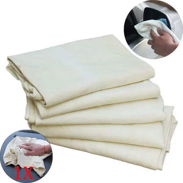 Drying Cleaning Towe Car Natural Drying Chamois Deerskin Cleaning Cham Genuine Leather Cloth F-Best - Цвет: as show