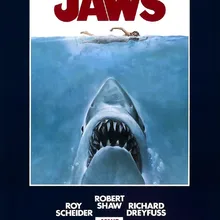 Jaws 1975 киноплакаты и печать Глянцевая шелковая ткань с принтом Настенный декор