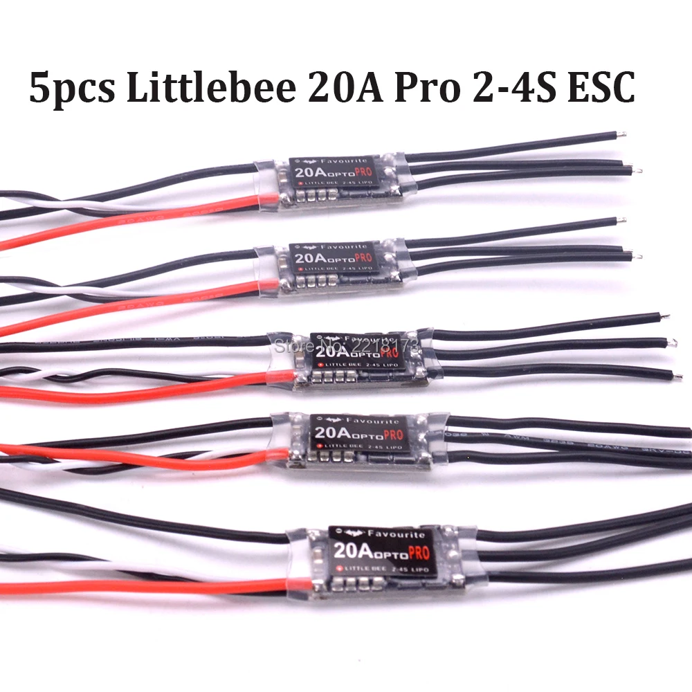 5pcs original FVT LittleBee Little bee 20A OPTO PRO ESC BLHeli 2-4S Supports OneShot125 for ZMR250 Robocat 270 Chameleon Quad