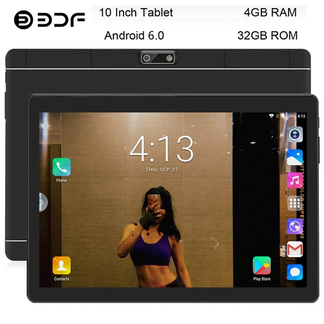 

BDF 10 Inch Tablet 64GB+4GB Octa Core Dual SIM Card 4G Phone Tablet Pc Bluetooth WiFi Laptop Tablets Android Tablet 7 8 9 10 Tab