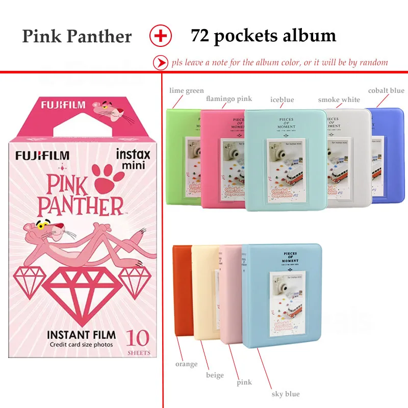 Fujifilm Instax Mini Фильм Розовая пантера 10 листов для Instax Mini 9 8 7 s 70 90 25 мгновенных Polariod Камера телефон принтера SP2 1