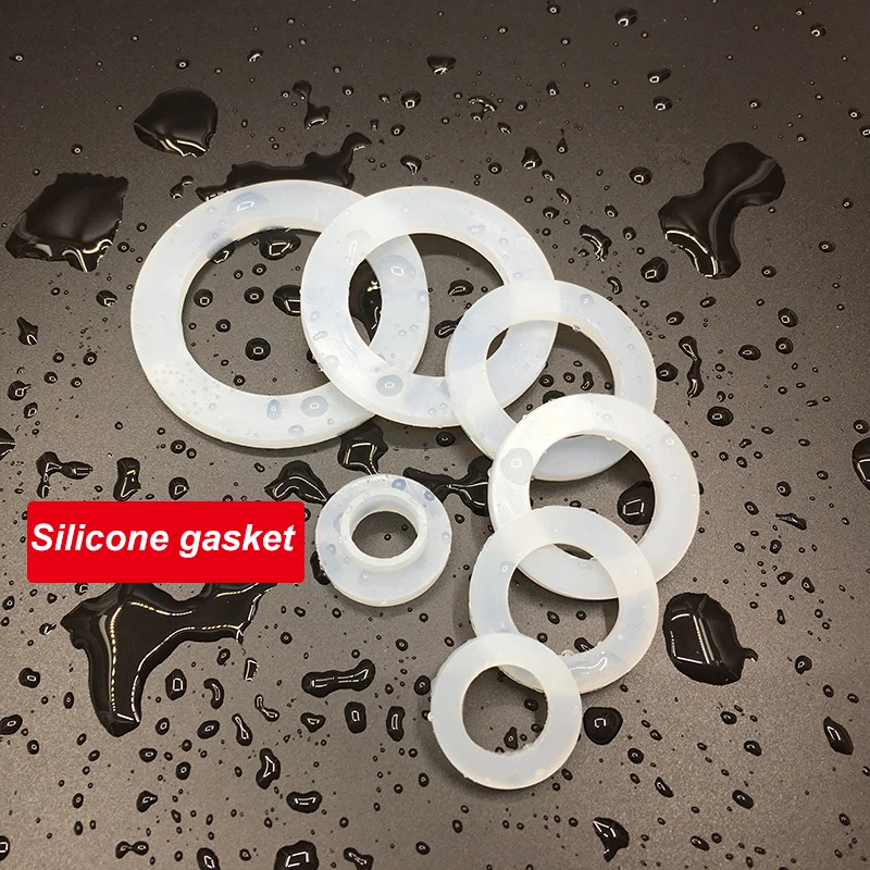 

1/2 3/4 1 1.2 1.5 2 inch silicone rubber gasket seal white Hot water faucet tube joint sealing flat wahser proof nozzle