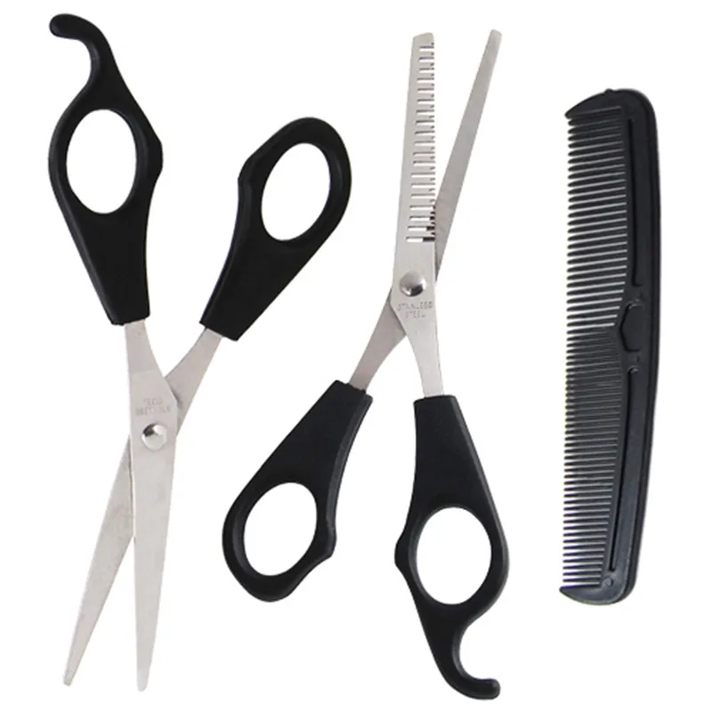 3PcsSet Hair Cutting & Thinning Scissors Shears Hairdressing Set Comb Thinner Styling (1)