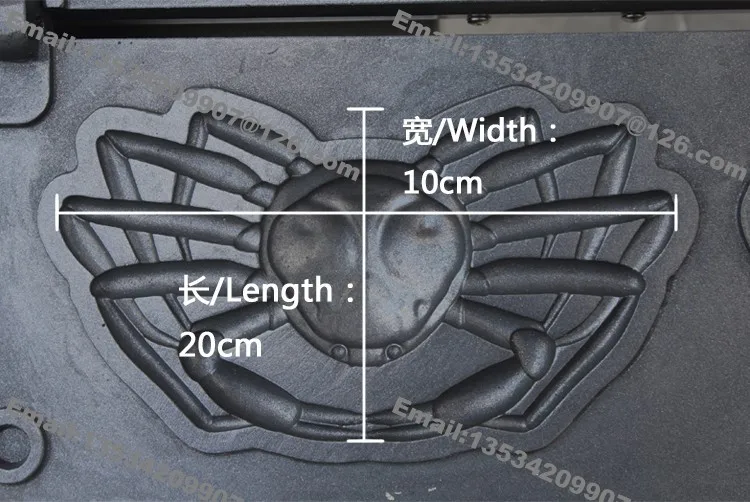 4 шт. коммерческого использования антипригарный 110 В 220 В Электрический в виде краба вафельница печь машина