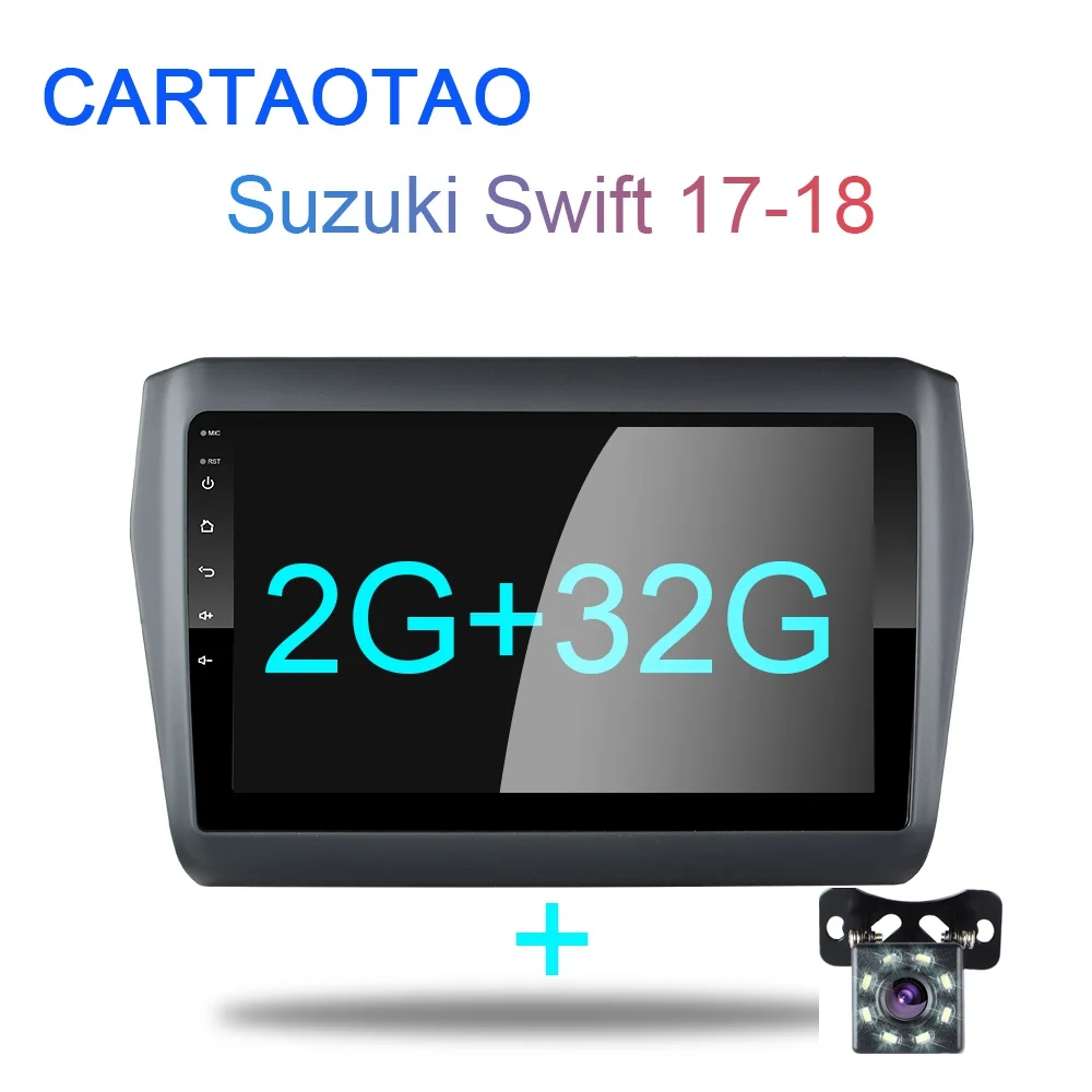 2G+ 32G " 2din Android 8,1 GO автомобильный dvd-плеер для Suzuki Swift автомобильный Радио gps навигация wifi BT плеер - Цвет: 2G-32G