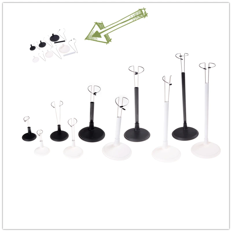 

Adjustable Metal White Black Doll Dummy Puppet Wrist Stand Holder Bracket Support Dollhouse Accessories Toy Store Display