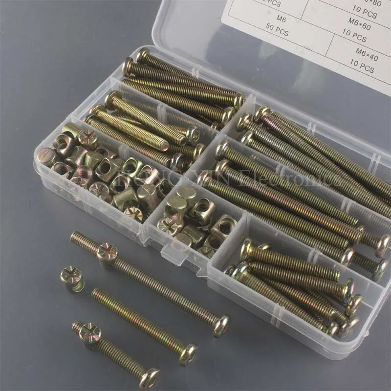 100 шт. быстрое M6x40/50/60/70/80 с шестигранным приводом | Мебель
