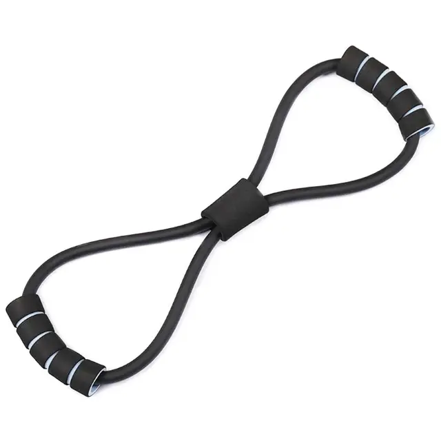 "8" Shape Resistance Band Muscles Exercise Strap Foam Handle Strength