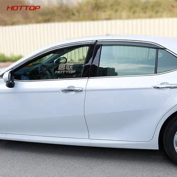 

HOTTOP Car-styling Awnings Shelters Window Visors Sun Rain Shield Stickers Covers Accessories For Toyota 8th Camry 2017 2018