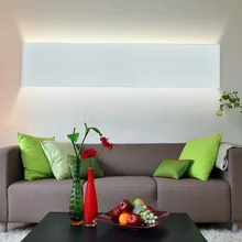 Современный 24 см-111 см длинные Алюминий светодиодный настенные светильники для гостиная; ванная комната как украшение бра света 90-260 V lamparas