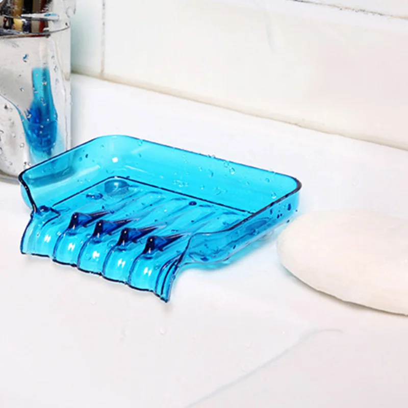 Washroom practical storage gadget with suction cup drain soap box candy color dish | Дом и сад