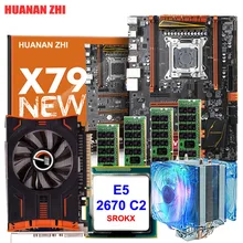 Huanan Zhi deluxe скидка X79 материнская плата с процессором Intel Xeon E5 2670 2,6 ГГц с кулером ОЗУ 16 г(4*4 г) RECC видеокарта GTX650Ti