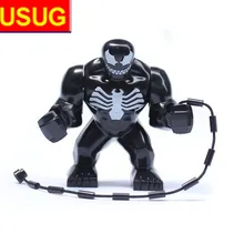 Gusug 50 шт. 0182 Super Heroes Мстители Большой Железный человек Халк Бастер робот действие строительные блоки детские игрушки