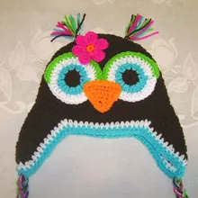 Новая милая вязаная шапочка с рисунком совы для малышей, вязаные шапки ручной работы
