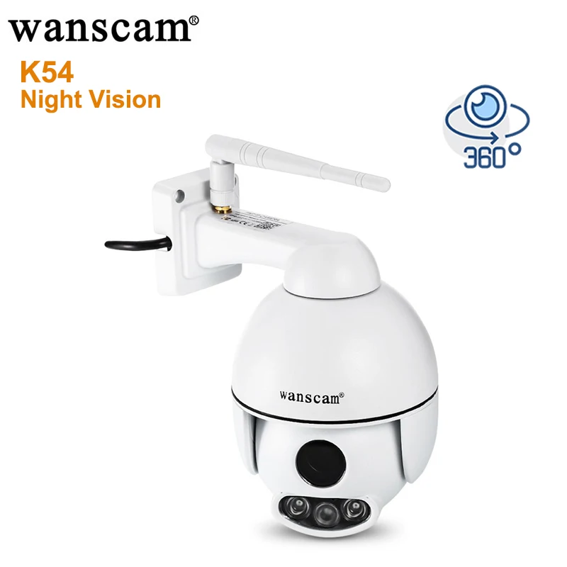 Внешняя ip камера Wanscam K54 с разрешением 1080 P WiFi ИК 50 м ночное видение FHD для лица