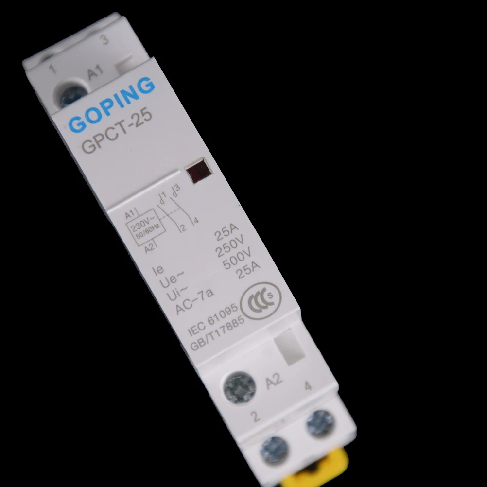 

GPCT-25A 2P 2NO 220V 50/60HZ Din rail Household ac Modular contactor 2NO High Quality