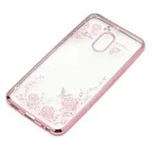 Para meizu pro 5 pro 6 flora diamond case para meizu Pro5 Pro6 Chic Flower Bling Macio TPU Limpar Telefone Capa