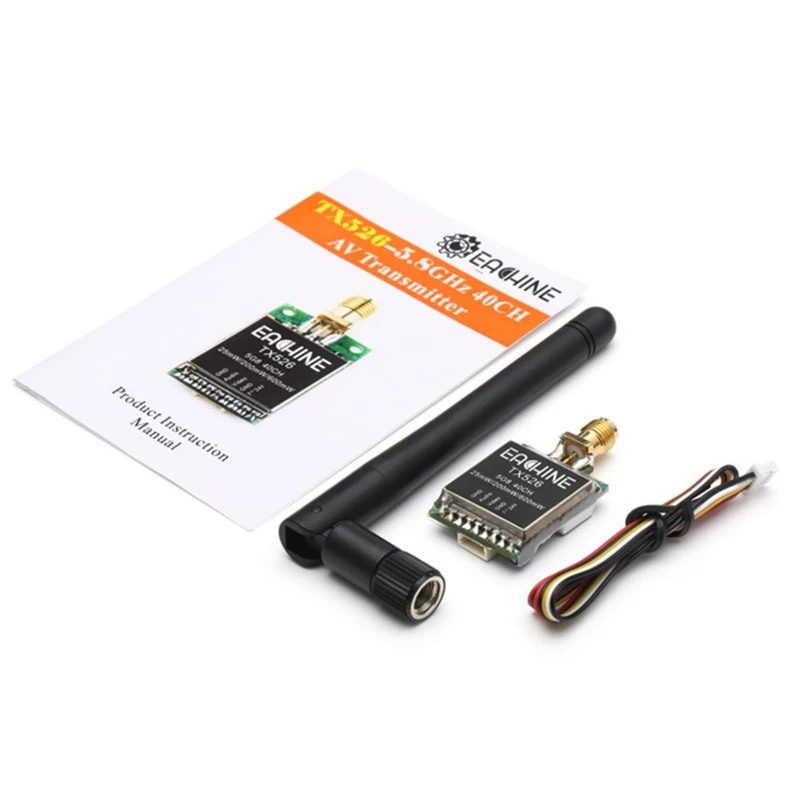 Eachine TX526 5.8G 40CH 25MW/200MW/600MW Switchable AV Wireless FPV Transmitter RP-SMA Female For FPV Multicopter