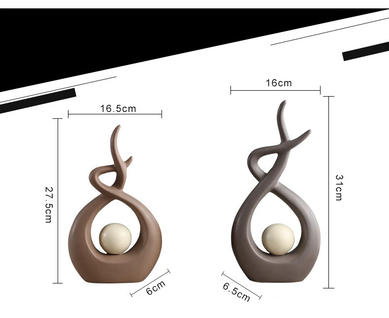VILEAD 27,5 см 31 см керамические абстрактные маленькие фигурки креативные скандинавские украшения Книжная Полка ТВ шкаф гостиная крыльцо украшения