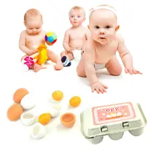 Yolk Food Wooden Kitchen Food Eggs Toys For Kid Pretend Play Toy Set Eggs Educational Toys