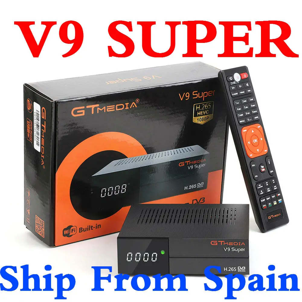 GT Media V9 Супер Спутниковый ресивер bult-в WiFi с 1 год Испания Европа Клайн DVB-S2 Full HD TV Box GTMedia V9 супер рецепторов