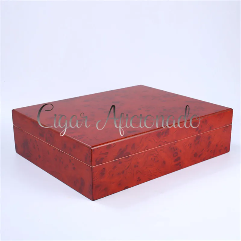 High-end COHIBA High Quality Rosewood Grain Cedar Wood Cigar Humidor Box W/ Hygrometer Humidifier