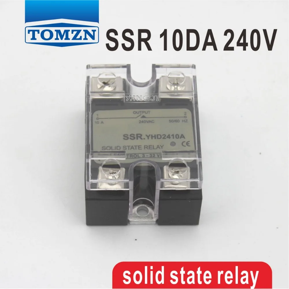 

10DA SSR Control 3-32V DC output 12~240VAC single phase AC solid state relay