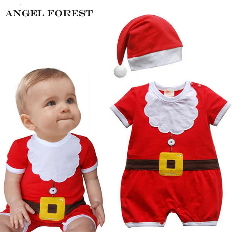 Baby Rompers Hot selling Christmas Gift Boys Girls Belt Infant Santa