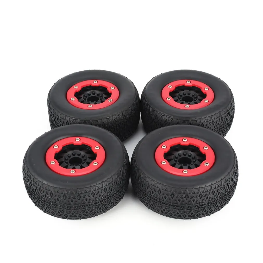 

4pcs AUSTAR 110mm Rim Rubber Tyre Wheel Set Kit Spare Parts Accessories for Traxxas Slash 4X4 HPI HSP Short Course Car Model