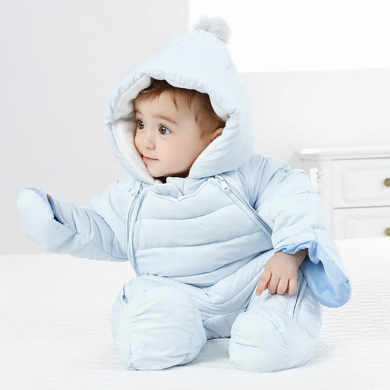 

2019 Autumn Winter Baby Romper Baby Boy Girl Romper Winter Warm Kids Jumpsuit Clothes Fleece Warm Baby Infant Clothes 0-12M