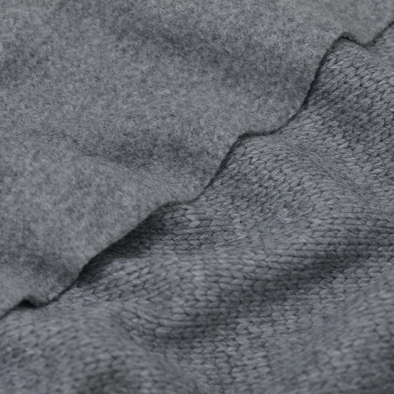 Элегантный серый Модный итальянский импортный двусторонний вязаный фланелет шерстяная ткань для пальто tissu лоскутное tela tissus