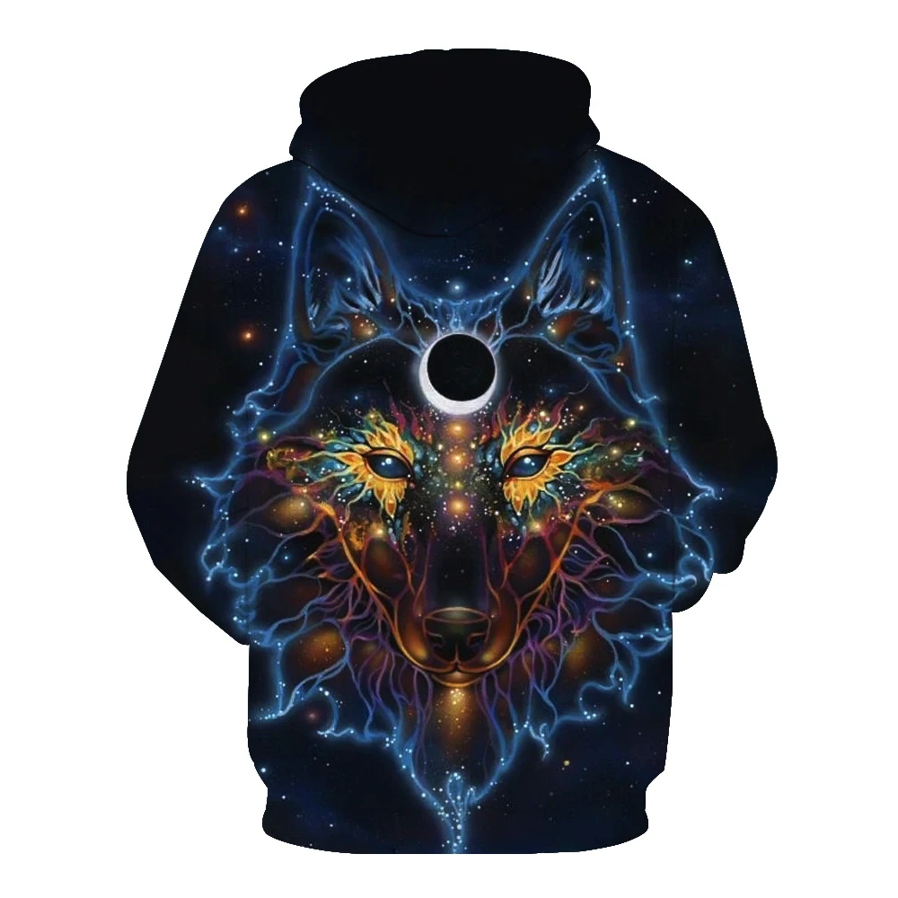 Night Wolf 3D Hooded