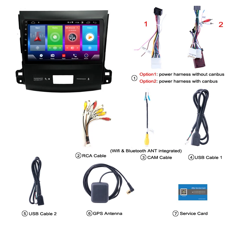 Perfect Full Touch Screen Car Android 8.1 Radio Player For MITSUBISHI OUTLANDER 2006 GPS Navigation Video Multimedia Built In Bluetooth 2