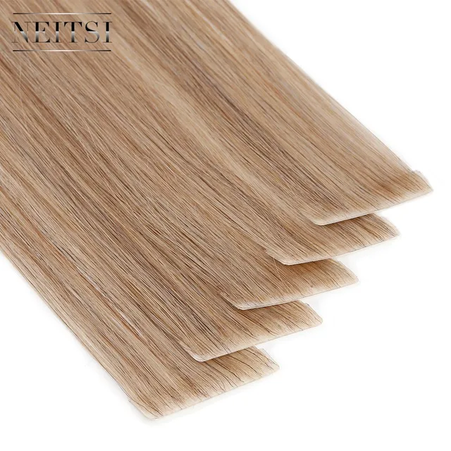 Best Offers Neitsi Straight PU Skin Weft Hand Tied Tape In Adhesives Remy Human Hair Extensions 16" 20" 24" 20pcs/40pcs FedEx Fast Shipping Best Offers Neitsi Straight PU Skin Weft Hand Tied Tape In Adhesives Remy Human Hair Extensions 16" 20" 24" 20pcs/40pcs FedEx Fast Shipping