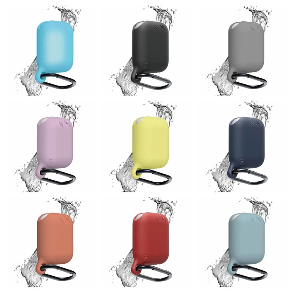 

For Apple Airpods Case Protective Cover Silicone Waterproof Bluetooth Earphone Case Accessories For Air pods Case with Hook