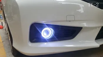 

eOsuns Innovative COB angel eye led daytime running light DRL + halogen Fog Light + Projector Lens for Honda City 2014 2015 2016