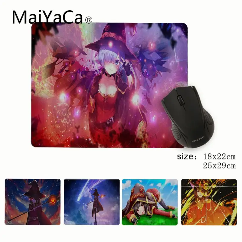 MaiYaCa Non Slip PC Konosuba Megumin anime DIY Design image Game mousepad gaming Mouse Mice Pad for Game Player desk mat