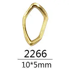 50 шт. новейший дизайн ногтей 3D полый металлический каркас сплав полый неровный круг для ногтей Дизайн ногтей вакуумное кольцо металлическая наклейка для ногтей - Цвет: 2266