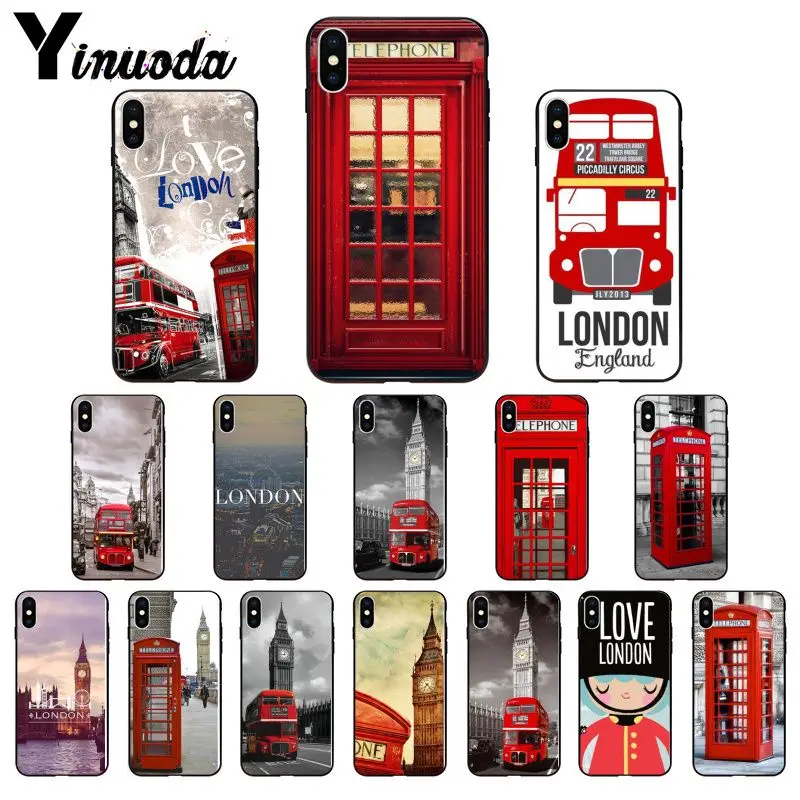 

Yinuoda Flag United Kingdom London Big Ben Pattern TPU Soft Cell Phone Case for iPhone 8 7 6 6S Plus X XS MAX 5 5S SE XR Cover
