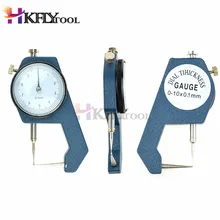 Циферблат Толщиномер Изогнутый наконечник 0-10 мм/0,1 мм для полой трубы или круговой трубки суппорт Калибр измерительные инструменты