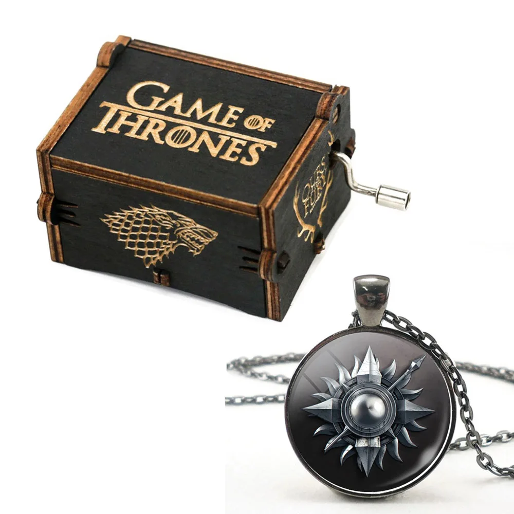 

Game of Thrones Necklace A Song of Ice and Fire Music Box Badge Key Chain Gift Birthday Gift for Friend DropShipping