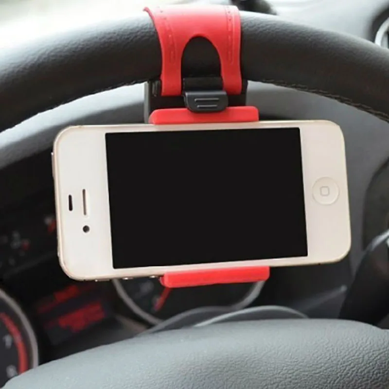 Buy Universal Auto Car Steering Wheel Phone Holder For iPhone 7 6 6s 5 SE for