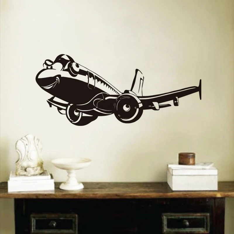 Aircraft Wall Stickers Kids Rooms Wall Decor Vinyl Art Decals Cartoon