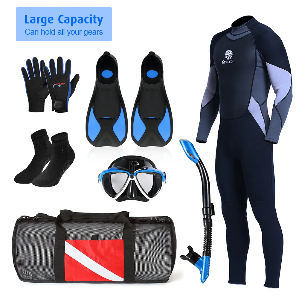 NEW Mesh Duffel Gear Bag Snorkel Equipment Gym Bag for Mask Snorkel Fins Scuba Diving Bags Surfing Gear Pouch Case
