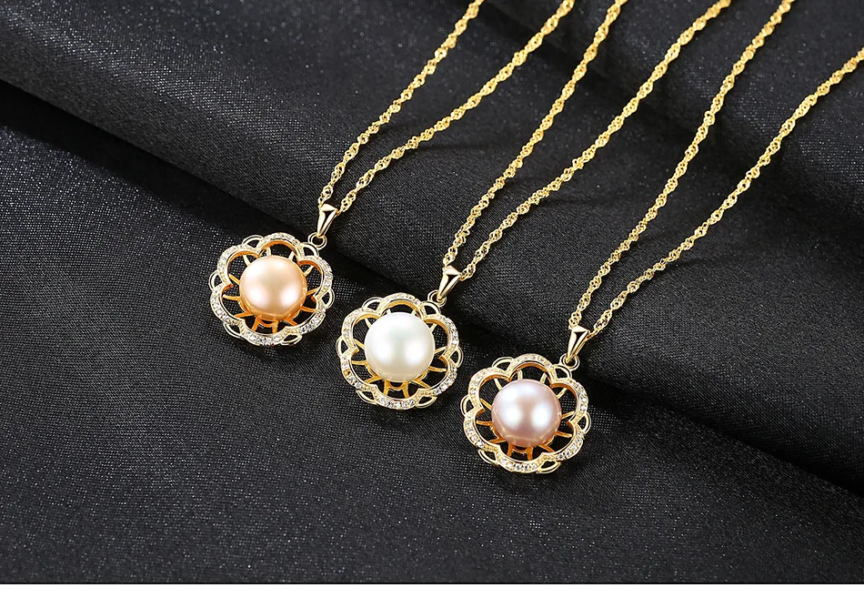 

S925 pearl necklace fashion wild pendant ladies necklace accessories GBA01