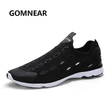Gomnead/Мужская водонепроницаемая обувь; Открытый дышащий светильник; кроссовки без шнуровки; пляжная прогулочная обувь; быстросохнущая обувь на полой подошве; Zapatos